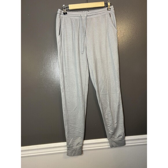 Danskin Pants Womens Medium Gray Joggers Waffle Knit Drawstring 798137 - Picture 2 of 7